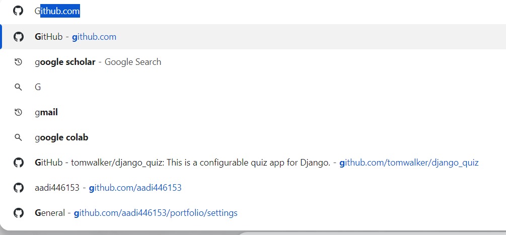 Google Search Bar with G