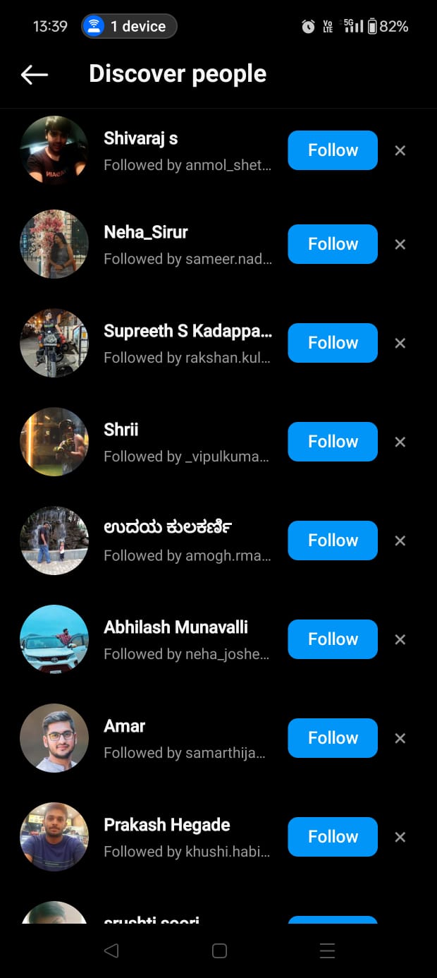 Instagram  Friends Recommendation Example